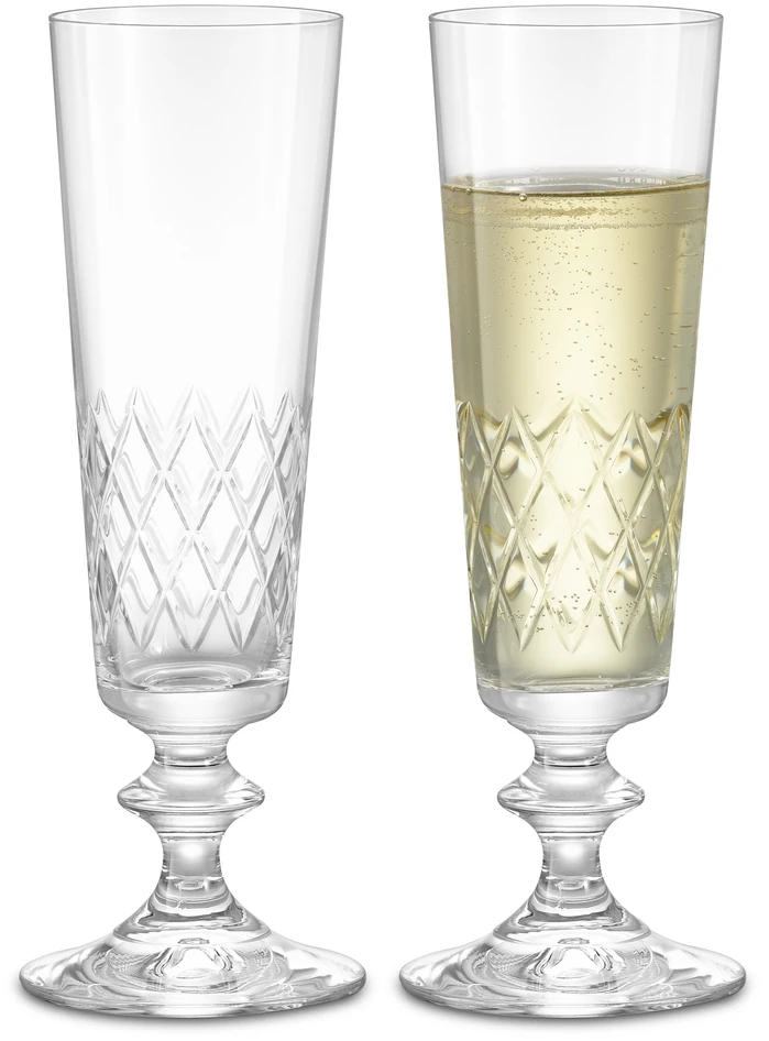 Eaton - Champagneglas 2-pack H 18 Ø 5,5 cm, 16 cl - Vit