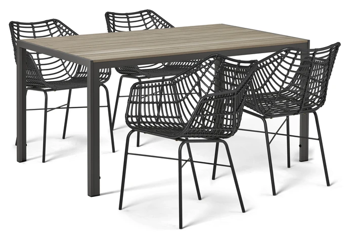 Village/Forza, Utegrupp med bord och 4 karmstolar