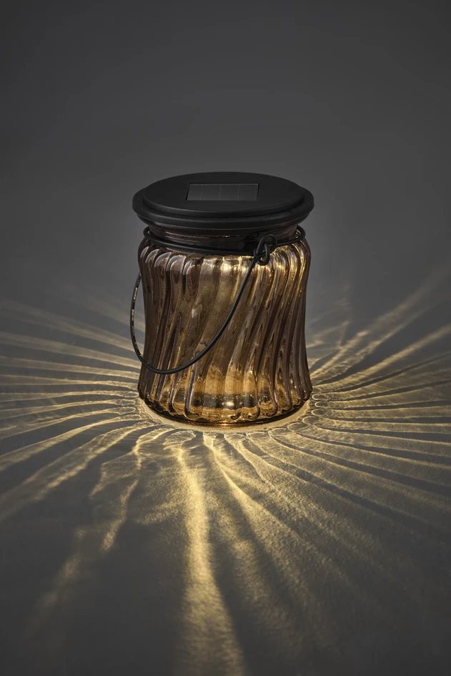 Sandie - Solcellsbelysning H9.5 Ø7.5 cm - Brun