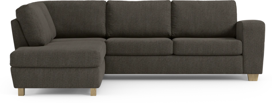 Friday - 2,5-sits soffa med divan vänster - Brun
