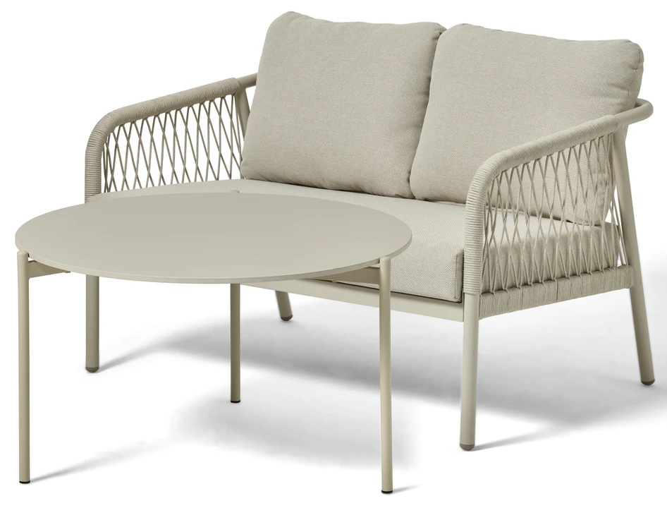 Barcelona/Domino - Utegrupp med soffa och bord - Beige