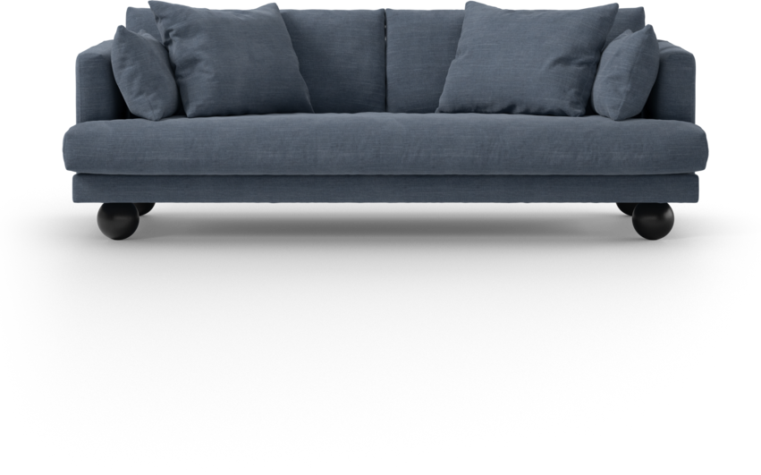 Harper - 3-sits soffa, hel dyna - Blå