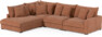 Rossi - 3-sits soffa med divan vänster - Gul