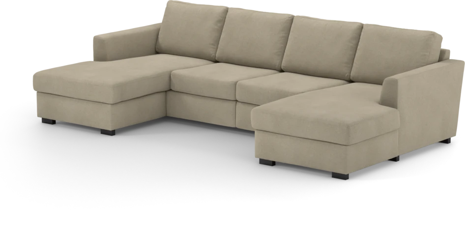 Friday - 2-sits soffa med två schäslonger - Beige