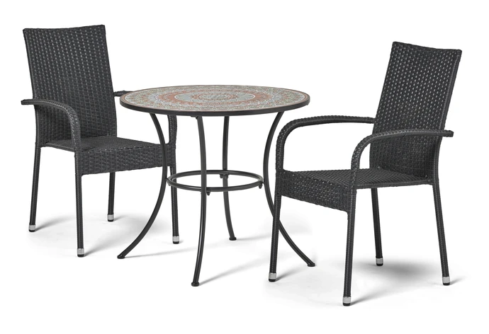 Cannes/Village, Utegrupp med bord och 2 karmstolar