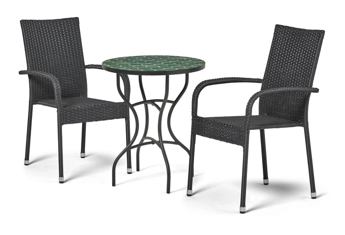 Majorelle/Village, Utegrupp med bord och 2 karmstolar