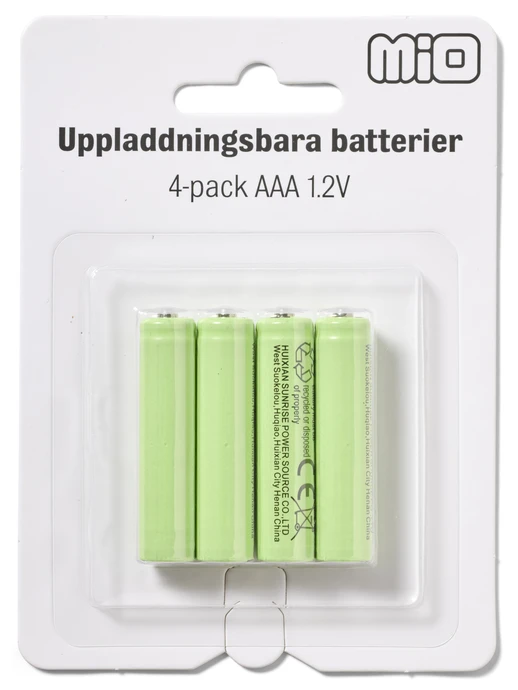 Reservbatteri AAA till solcellslampor, 4-pack, Laddningsbart batteri, solcellsbatteri  AAA, 4-pack 
