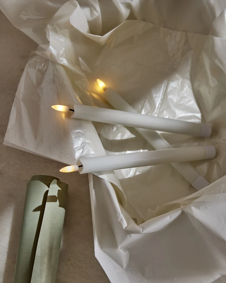 Skimra - LED-ljus, 2-pack, H 25 Ø 2,2 cm, timer - inspiration