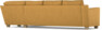 Friday - Hörnsoffa, 3+2-sits - Gul