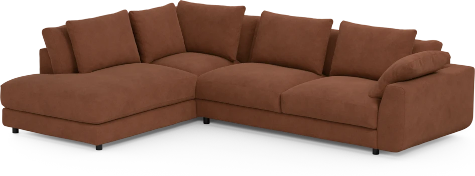 Amie - 3-sits med divan vänster - Orange