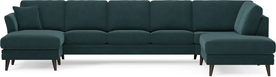 Eden - 3-sits soffa med schäslong vänster och divan höger - Blå