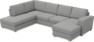 Friday - 3-sits soffa med divan vänster och schäslong höger - Grå