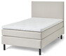 Dunö - Kontinentalsäng, enkelsäng med bäddmadrass, sänggavel och sängben - Beige