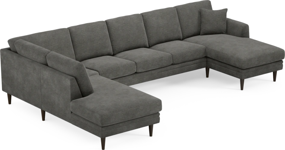 Eden - 3-sits soffa med divan vänster och schäslong höger - Grå