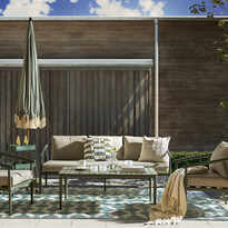 Somersby - Utegrupp med soffa, 2 fåtöljer och bord - inspiration