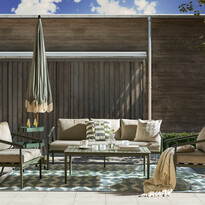 Rollo - Rullvagn med 3 hyllplan, utomhuslack - inspiration