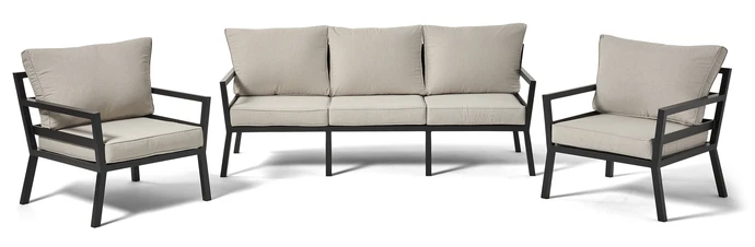 Maxime, Utegrupp med soffa och 2 fåtöljer