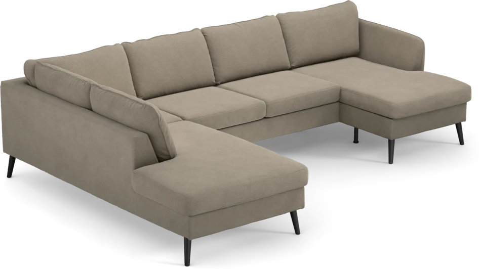 County - 3-sits soffa med divan vänster och schäslong höger - Beige