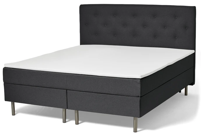 Ljusdal, Kontinentalsäng, 160-180 cm dubbelsäng med bäddmadrass och pikerad sänggavel