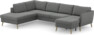 County - 3-sits soffa med divan vänster och schäslong höger - Grå