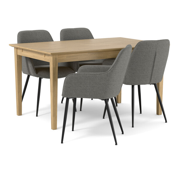 Ekerö - Matgrupp med 4 karmstolar Milla - Beige