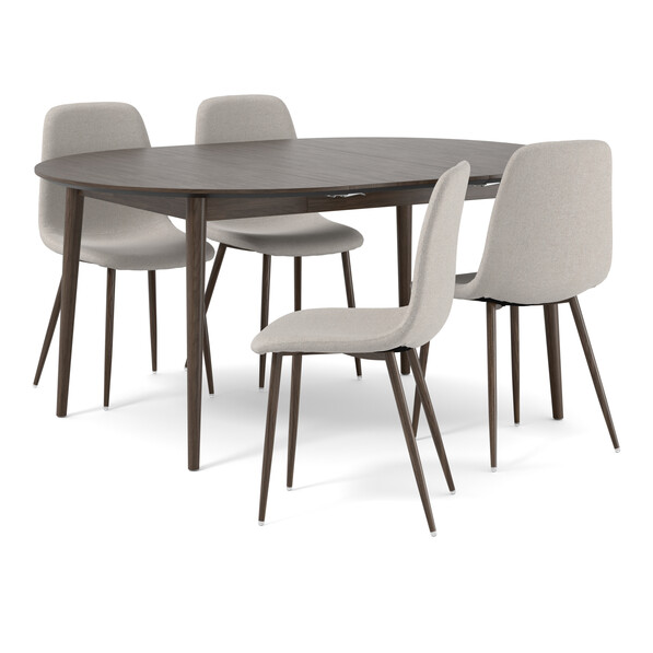 Harry - Matbord med 4 stolar Tracy - Beige