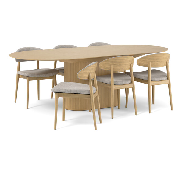 Judit - Matgrupp med 6 stolar Canape - Beige