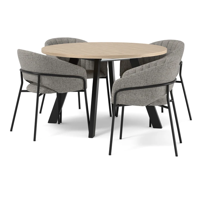 Nomad, Matgrupp med 4 karmstolar Selina