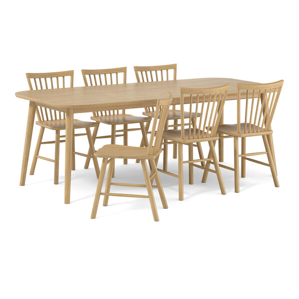 Sixten - Matgrupp med 6 stolar Vista - Beige