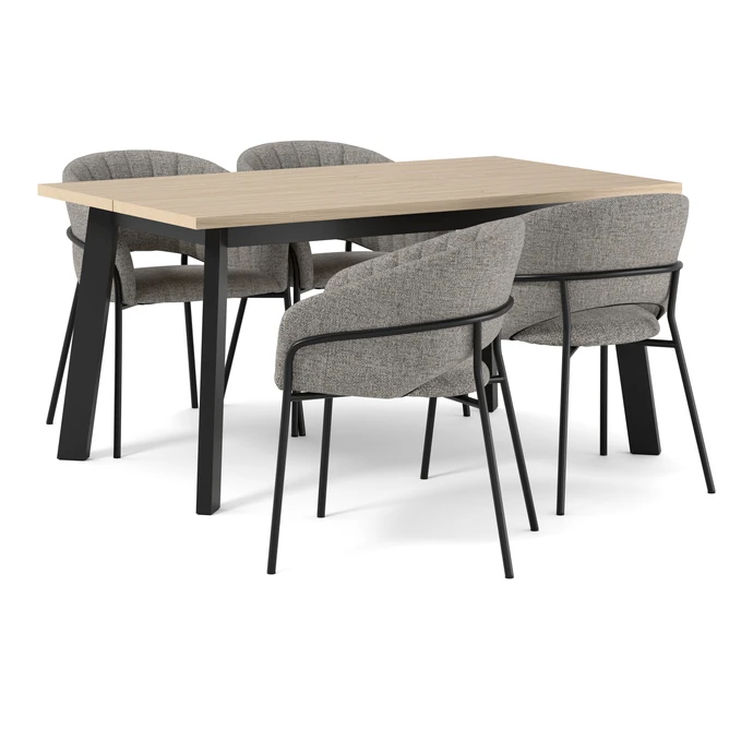 Nomad, Matgrupp med 4 karmstolar Selina