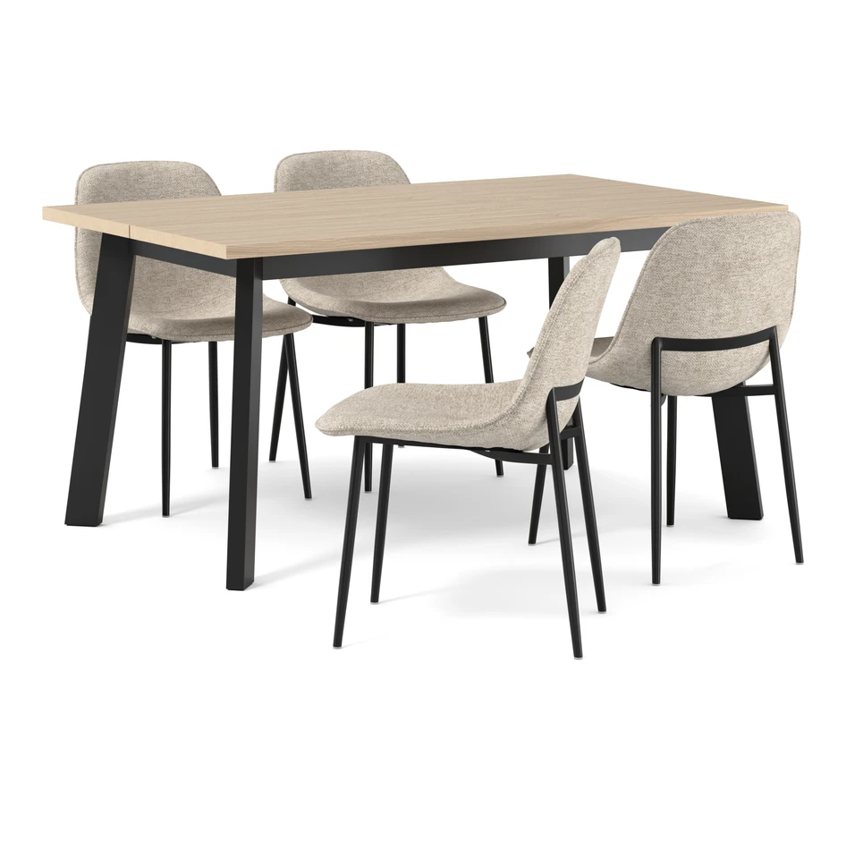 Nomad - Matgrupp med 4 stolar Melic - Beige