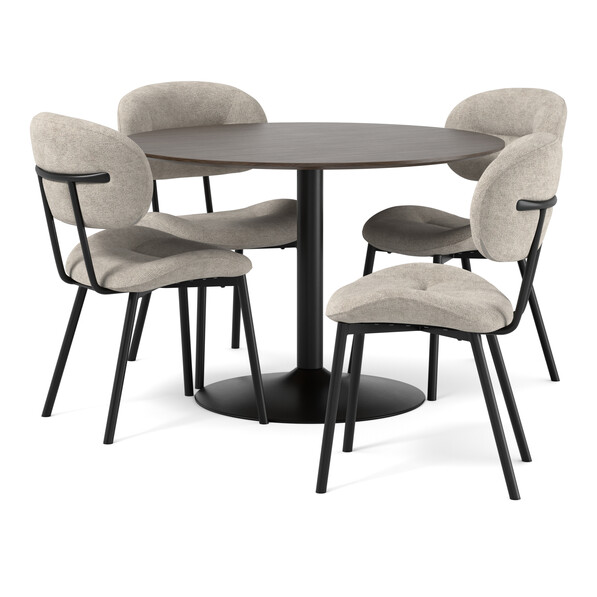 Plaine - Matgrupp med 4 stolar Carol - Beige