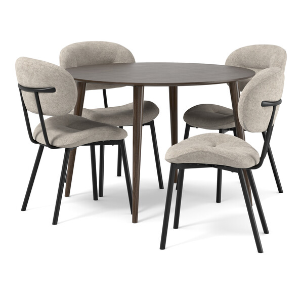 Plaine - Matgrupp med 4 stolar Carol - Beige