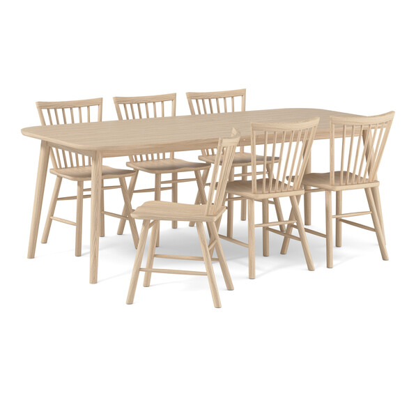 Sixten - Matgrupp med 6 stolar Vista - Beige
