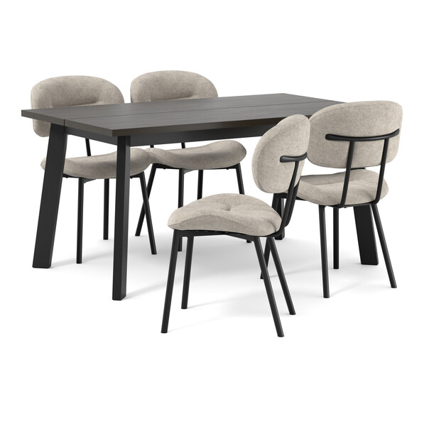 Nomad - Matgrupp med 4 stolar Carol - Beige