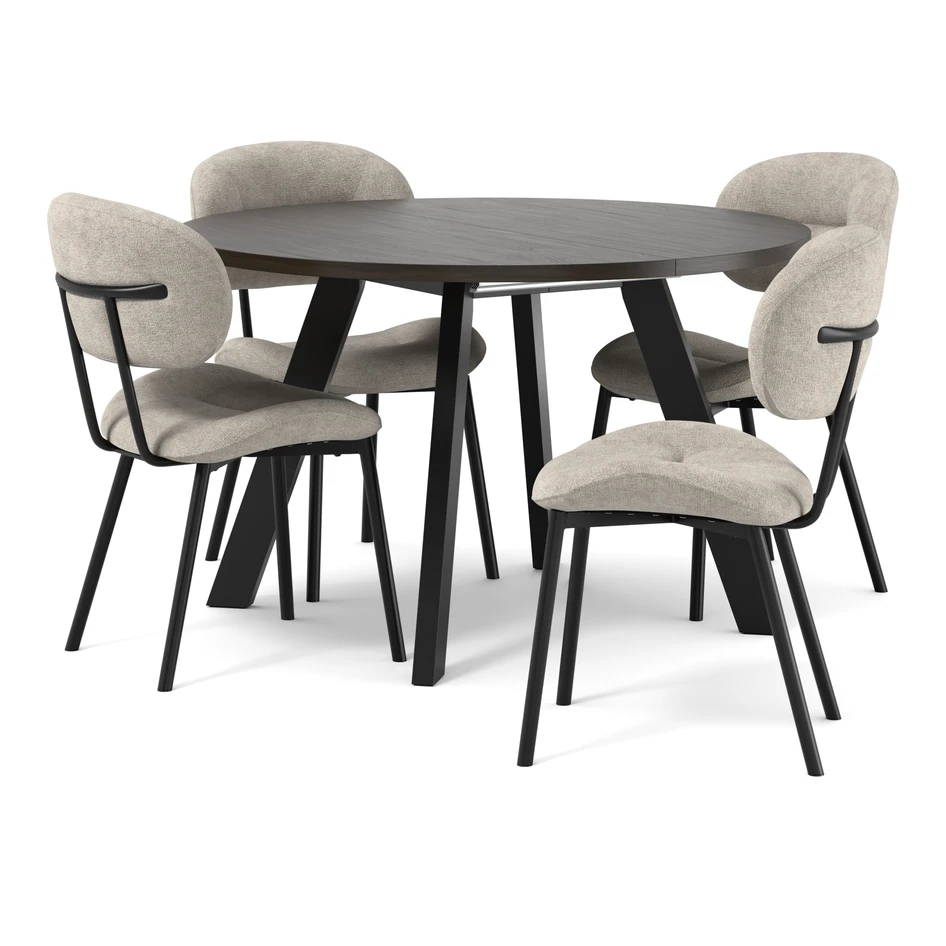 Nomad - Matgrupp med 4 stolar Carol - Beige
