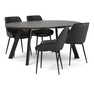 Nomad - Matgrupp med 4 stolar Leon - Svart