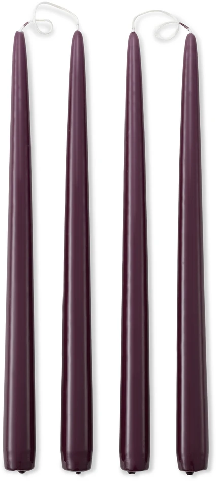 Antique - Lackade antikljus, 4-pack, H 30 Ø2,2 cm - Lila