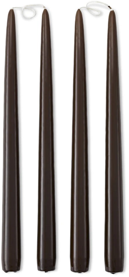 Antique - Lackade antikljus, 4-pack, H 30 Ø2,2 cm - Brun