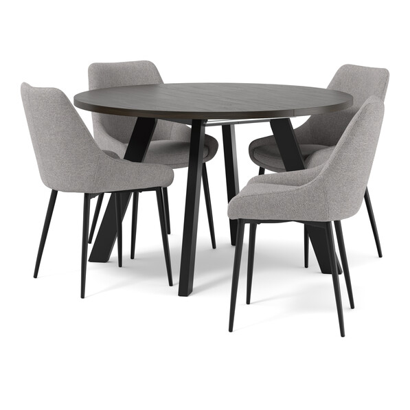 Nomad - Matgrupp med 4 stolar Leon - Grå