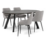 Nomad - Matgrupp med 4 stolar Leon - Grå
