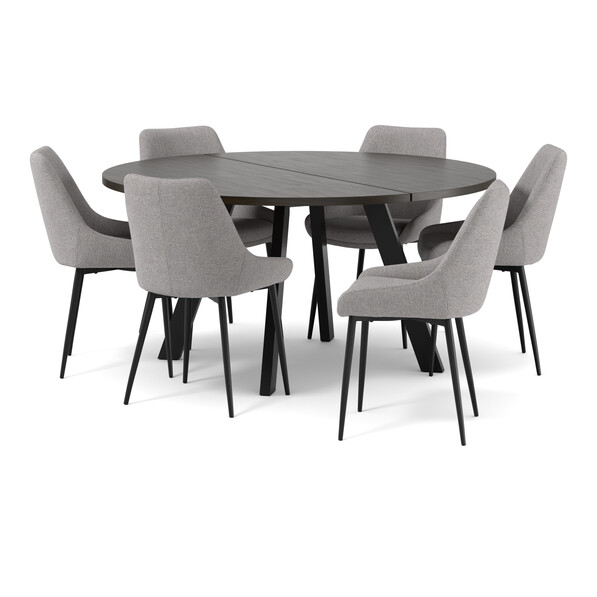 Nomad - Matgrupp med 6 stolar Leon - Grå