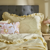 Bridgeport - Örngott till hotellkudde i garnfärgad bomull med volang, 70x100 cm - inspiration