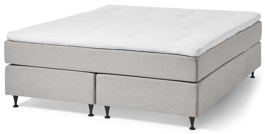 Änga Comfort - Kontinentalsäng, dubbelsäng med bäddmadrass - Grå