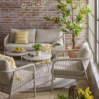 Barcelona - Utegrupp med soffa, 2 fåtöljer och bord - inspiration