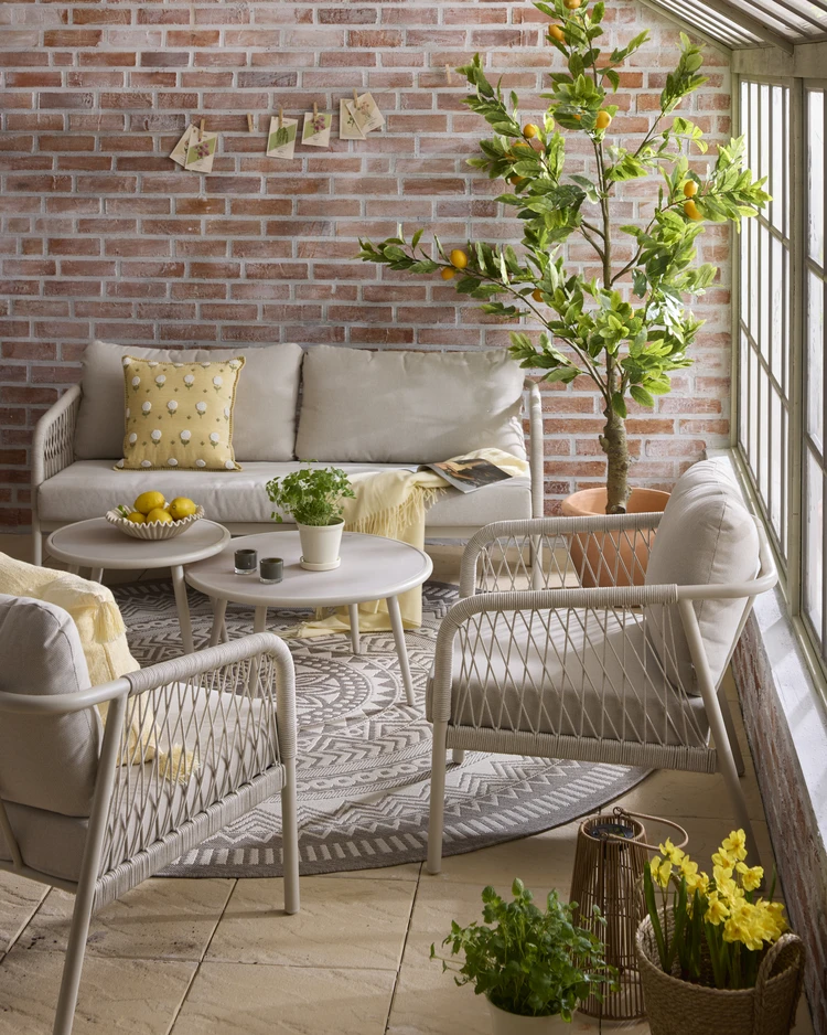 Barcelona - Utegrupp med soffa, 2 fåtöljer och bord - inspiration