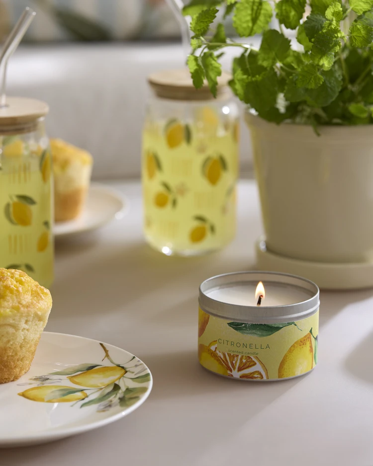 Citronella - Myggljus, H 5,5 Ø 8 cm, 17h brinntid - inspiration