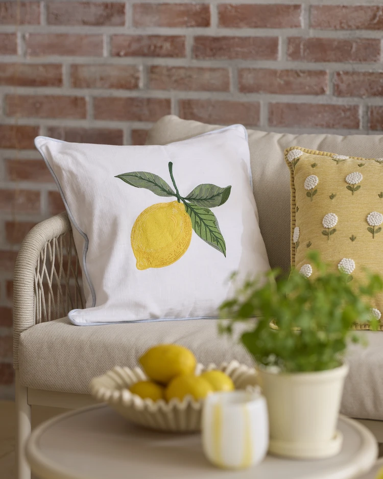 Lemon - Kuddfodral, 50x50 cm - inspiration