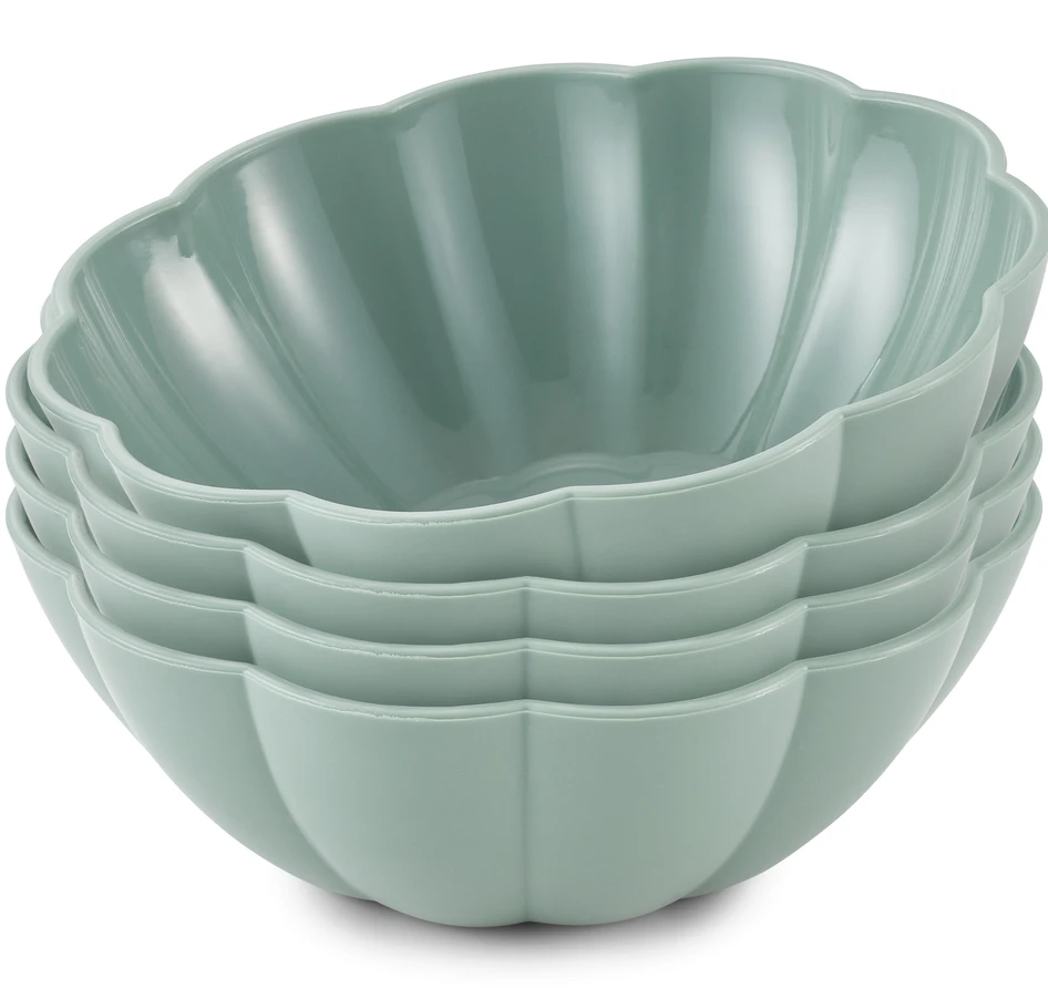 Blossom - Skål 4-pack, H 5 Ø 14,5 cm - Grön