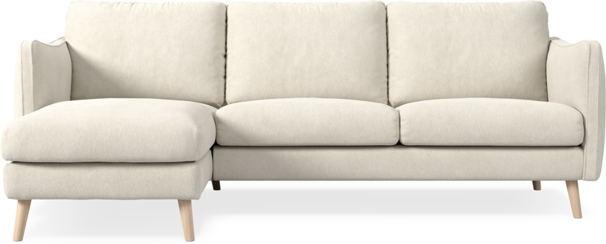 Madison Lux - 2-sits soffa med schäslong vänster - Vit
